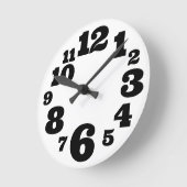 Funky nummer wandklok ronde klok (Hoek)