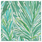 FUNKY OERWOUD Wild Green Tropical Leaf Pattern Stof (Close Up)