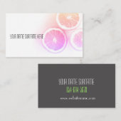 Funky Orange Organic Feer Carte de visite (Devant / Derrière)