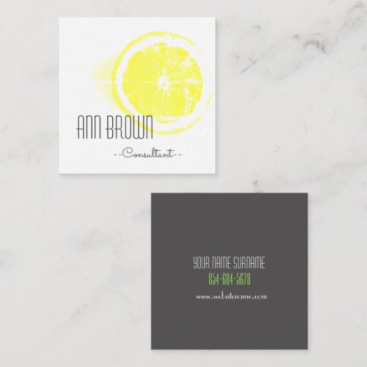 Funky Orange Organic Feer Carte de visite (Devant / Derrière)