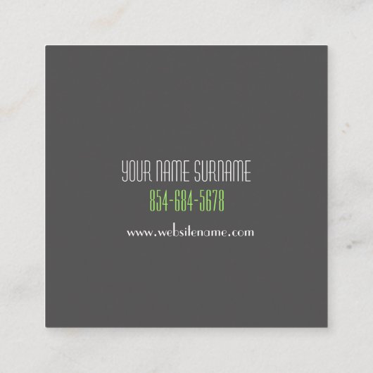 Funky Orange Organic Feer Carte de visite (Dos)