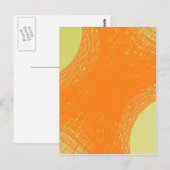 funky oranje kleur briefkaart (Voorkant / Achterkant)