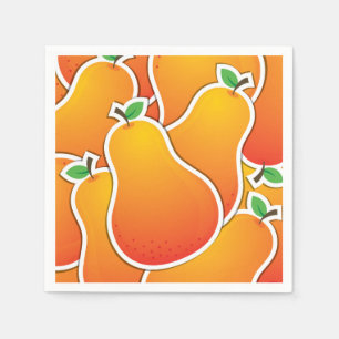 Funky oranje peren servet
