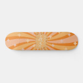 Funky Oranje psychedelische goede vibes skateboard (Horizontaal)