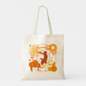Funky Oranje Symbolen Canvas tas (Achterkant)