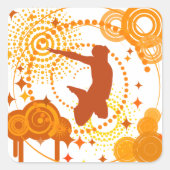 Funky Oranje Symbolen Stickers (Voorkant)