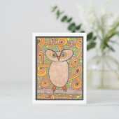 Funky Owl Briefkaart (Staand voorkant)