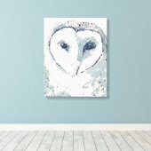 Funky Owl Portrait Canvas Afdruk (Insitu (Houten vloer))