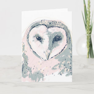 Funky Owl Portrait Kaart