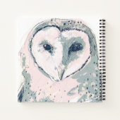 Funky Owl Portrait Notitieboek (Achterkant)