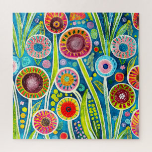 Funky paardenbloemen puzzel