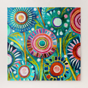 Funky paardenbloemen puzzel