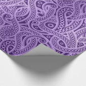 Funky Paars Abstract Paisley Pattern Paper Cadeaupapier (Hoek)