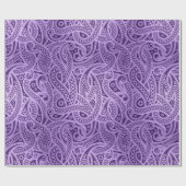 Funky Paars Abstract Paisley Pattern Paper Cadeaupapier (Vlak)