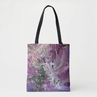 Funky Paarse Abstracte Art Bag Draagtas