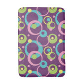 Funky Paarse Circles Bath Mat (Voorkant Verticaal)