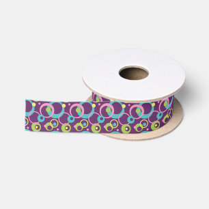 Funky Paarse Circles Ribbon Lint