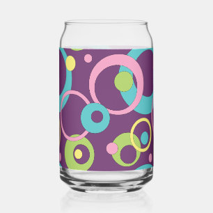 Funky Paarse Cirkels Blikvorm Glas
