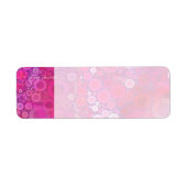 Funky Paarse roze, concentrische cirkels meisje Etiket (Voorkant)