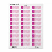 Funky Paarse roze, concentrische cirkels meisje Etiket (Full Sheet)