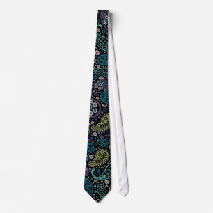 Funky Paisley Pattern in Peacock Geïnspireerde kl Stropdas