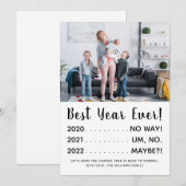 Funky Pandemic meilleure année jamais carte de vac (Devant / Derrière)