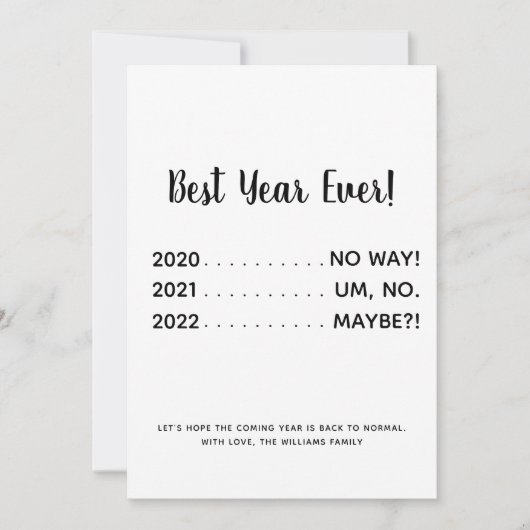 Funky Pandemic meilleure année jamais carte de vac (Devant)