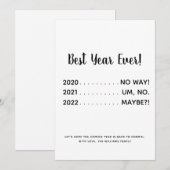 Funky Pandemic meilleure année jamais carte de vac (Devant / Derrière)