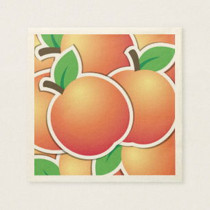 Funky peach servetten