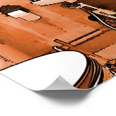 Funky Peachy Bathroom Poster (Hoek)