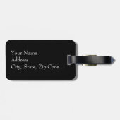 Funky Personalized Bagagelabel in zwart-wit (Achterkant horizontaal)