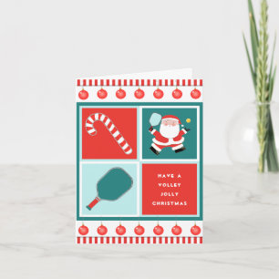 Funky Pickleball Fêtes Cartes de Noël