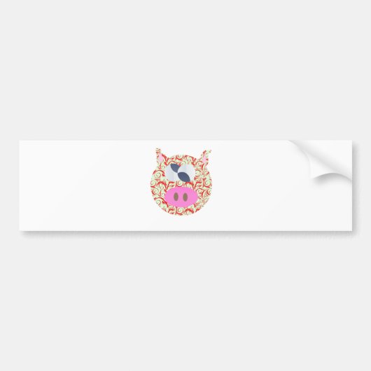 Funky Pig Bumpersticker (Voorkant)