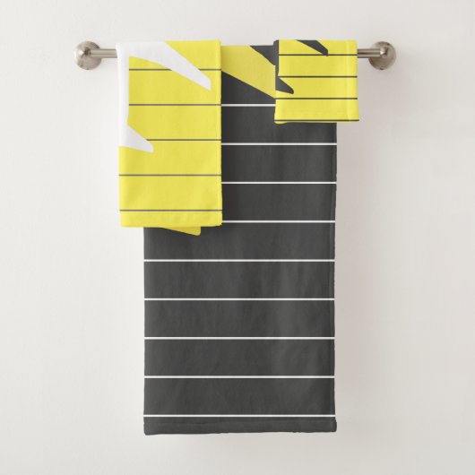 Funky Pilot Aviation Stripes Lines Bad Handdoek (Insitu)