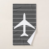 Funky Pilot Aviation Stripes Lines Bad Handdoek (Handdoek)