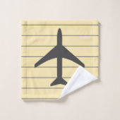 Funky Pilot Aviation Stripes Lines Bad Handdoek (Wasdoekje)