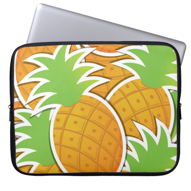 Funky pineappel laptop sleeve (Voorkant)