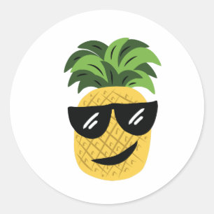 Funky Pineapple Ronde Sticker