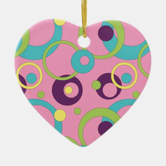 Funky Pink Circles Ornament (Voorkant)