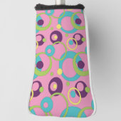 Funky Pink Circles Putter Hoesje Golfheadcover (Draai 90)