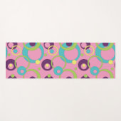 Funky Pink Circles Yoga Mat (Voorkant (horizontaal))