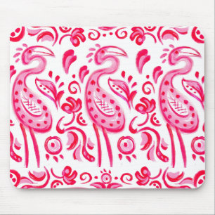 Funky Pink Flamigo Paisley Pattern Muismat