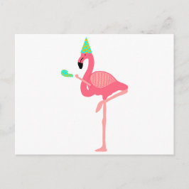 Funky Pink Flamingo Dragen Party Pet Uitnodiging Briefkaart
