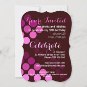 Funky Pink Party II Invitation d'anniversaire (Dos)