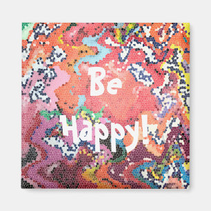 Funky Pink Pastels Abstract Magneet