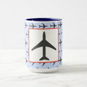 Funky Plane Airplane Aviation Fly Airways Mok (Midden)