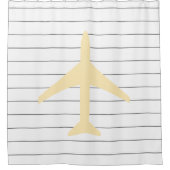 Funky Plane Airplane Pilot Aviation Flying Douchegordijn (Voorkant)