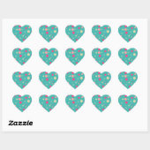 Funky polka dot hart sticker (Vel)