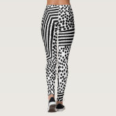 Funky Polka Dot Lines Bold Leggings (Achterkant)