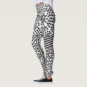 Funky Polka Dot Lines Bold Leggings (Links)